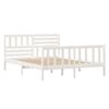 vidaXL Estructura cama doble pequeña madera maciza blanco 120x190 cm