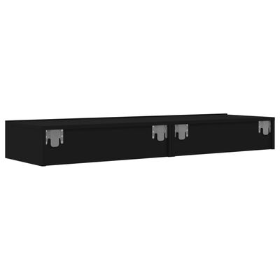 vidaXL Muebles de TV con luces LED 2 uds negro 60x35x15,5 cm