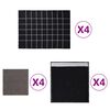 vidaXL Juego de pa&ntilde;os 12 unidades algod&oacute;n negro y gris