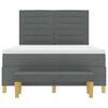 vidaXL Cama tipo Box Spring con colch&oacute;n Gris oscuro 140 x 190 cm tela