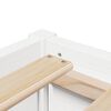 vidaXL Estructura de cama sin colch&oacute;n madera maciza blanca 90x190 cm