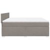 vidaXL Cama box spring con colch&oacute;n tela gris taupe 180x200 cm