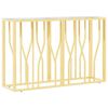 vidaXL Mesa consola acero inoxidable y vidrio 110x30x70 cm