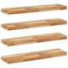 vidaXL Estantes flotantes 4 uds madera acacia acabado aceite 80x20x4cm