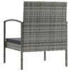 vidaXL Set de muebles de jardín 8 pzas y cojines ratán sintético gris