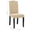 vidaXL Sillas de comedor 6 unidades de terciopelo crema