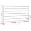 vidaXL Vitrina de madera para coleccionistas con 6 estantes 100x9x55 cm