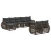vidaXL Conjunto de sof&aacute;s de jard&iacute;n 9 pcs Gris y Gris Oscuro