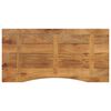 vidaXL Tablero escritorio con curva madera mango rugosa 140x60x2,5 cm