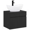 vidaXL Juego de muebles de ba&ntilde;o Negro Madera de ingenier&iacute;a
