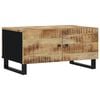 vidaXL Mesa de centro madera maciza mango y contrachapada 80x50x40 cm