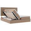 vidaXL Cama con almacenamiento y colch&oacute;n Capuchino 200 x 200 cm