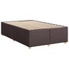 vidaXL Cama box spring con colch&oacute;n tela marr&oacute;n oscuro 120x200 cm