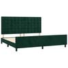 vidaXL Estructura cama sin colch&oacute;n terciopelo verde oscuro 200x200 cm