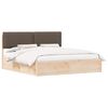 vidaXL Estructura de Cama con Cabecera Tapizada Taup&eacute; 180 x 200 cm