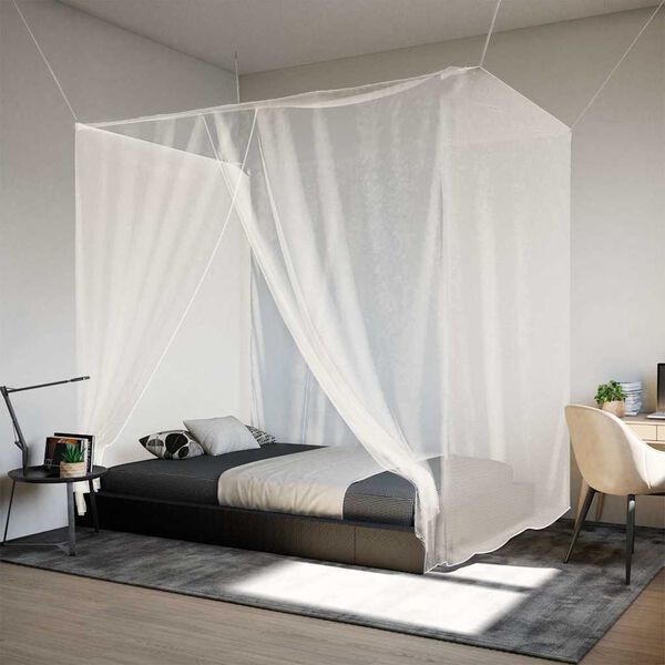 vidaXL Mosquitera colgante 156 malla blanca 220x180x180 cm