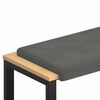 vidaXL Coj&iacute;n de banco pana Gris oscuro Profundidad 35 cm