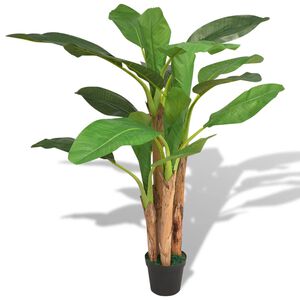 vidaXL &Aacute;rbol bananero artificial con macetero 175 cm verde