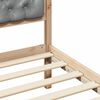 vidaXL Estructura de cama Gris Claro 90 x 200 cm Madera de pino macizo