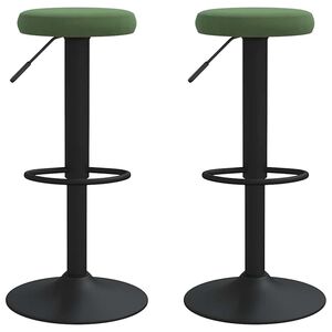 vidaXL Taburetes de cocina 2 unidades terciopelo verde oscuro