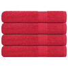 vidaXL Toallas de sauna FROGN 4 uds rojo 80x200 cm 360 g/m&sup2;