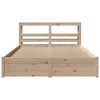 vidaXL Estructura de cama con cabecero madera maciza pino 120x190 cm