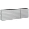 vidaXL Arriate de acero galvanizado plateado 240x40x77 cm
