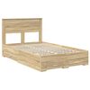 vidaXL Estructura de cama con cabecera Roble Sonoma 135 x 190 cm