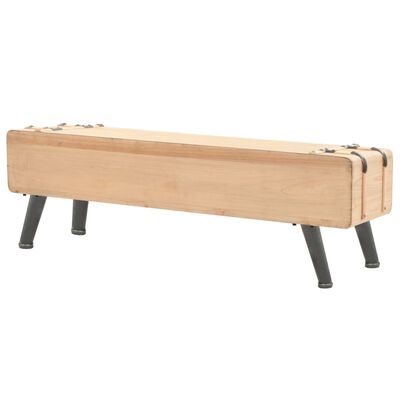vidaXL Mueble de TV madera maciza de abeto 110x33x35 cm