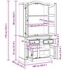 vidaXL Aparador con caj&oacute;n 100 x 48,5 x 179 cm Madera de pino macizo