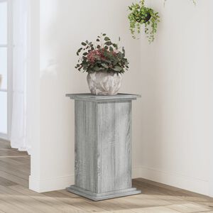 vidaXL Soporte para planta madera ingenier&iacute;a gris Sonoma 33x33x60 cm