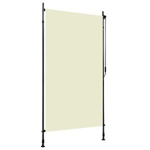vidaXL Estor enrollable de exterior color crema 120x270 cm