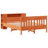 vidaXL Cama con estantería sin colchón madera maciza marrón 120x190 cm