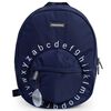 CHILDHOME Mochila escolar para ni&ntilde;os ABC azul marino y blanco