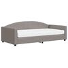 vidaXL Sof&aacute; cama con colch&oacute;n tela gris taupe 100x200 cm