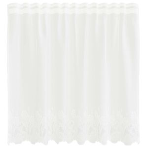vidaXL Cortina de Encaje Blanco 80 x 150 cm Poli&eacute;ster