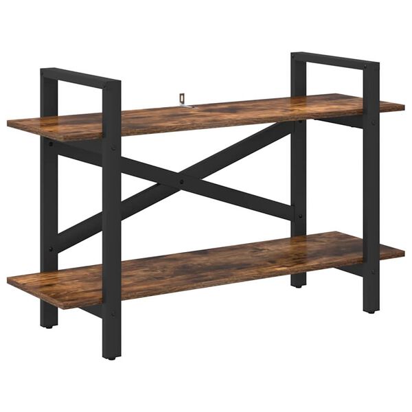 vidaXL Estante de libros Roble ahumado 100 x 33,5 x 64 cm