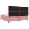 vidaXL Cama tipo Box Spring con colch&oacute;n Rosa 200 x 200 cm Terciopelo