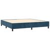 vidaXL Cama box spring con colch&oacute;n terciopelo azul oscuro 90x190 cm