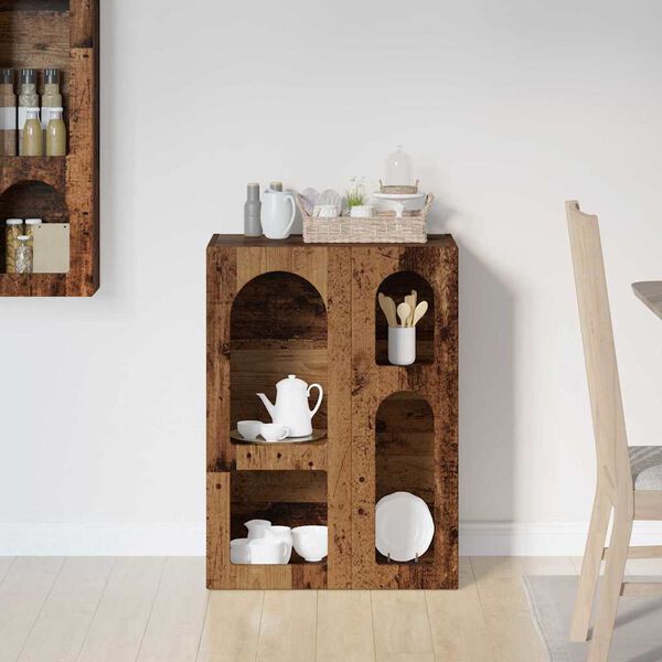 vidaXL Aparador Madera vieja 59 x 35 x 80.5 cm Madera de ingenier&iacute;a