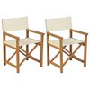 vidaXL Sillas de director plegable 2 uds madera maciza de teca