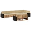 vidaXL Conjunto de sof&aacute;s de exterior 8 uds. Natural y Beige