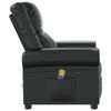 vidaXL Sillón reclinable de cuero sintético negro brillante