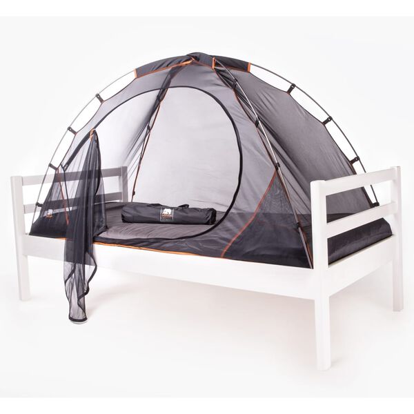 DERYAN Mosquitera para cama negra 200x90x110 cm
