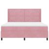vidaXL Cama tipo Box Spring con colch&oacute;n Rosa 180 x 200 cm Terciopelo