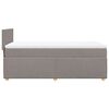 vidaXL Cama box spring con colch&oacute;n tela gris taupe 90x190 cm