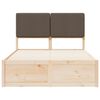vidaXL Estructura de Cama con Cabecera Tapizada Taup&eacute; 120 x 200 cm
