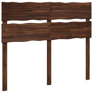 vidaXL Cabecero de borde vivo ROSTOCK Marr&oacute;n Oscuro 140 cm