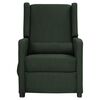 vidaXL Sill&oacute;n elevable tela verde oscuro