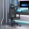 vidaXL Silla gaming de masaje tela negra